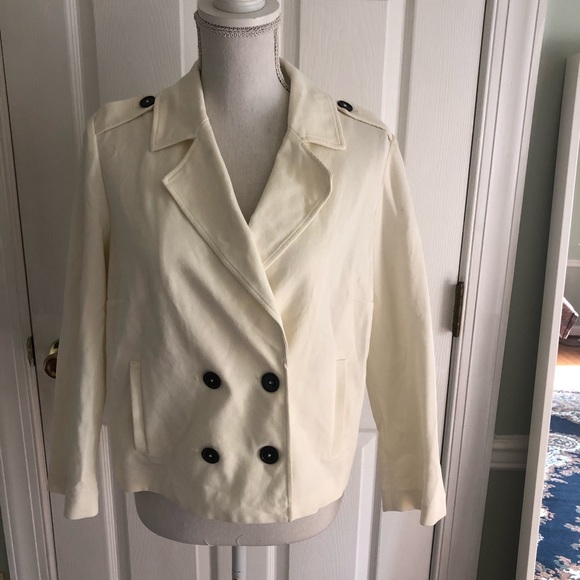 White House Black Market Jackets & Blazers - WHBM Cream Blazer/Jacket